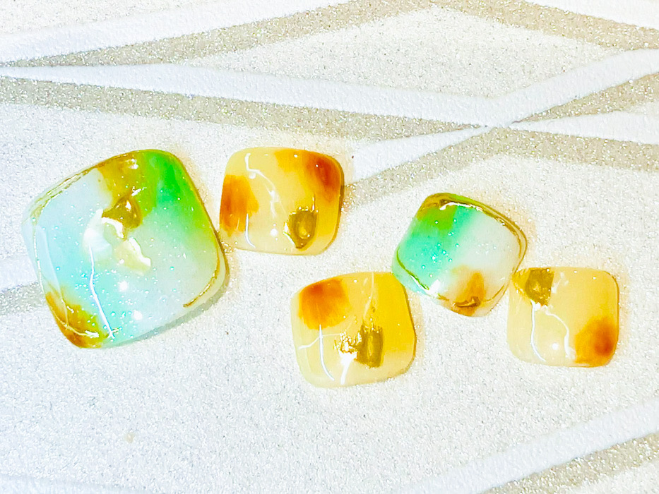 春 おでかけフットネイル デザイン ネイルサロン